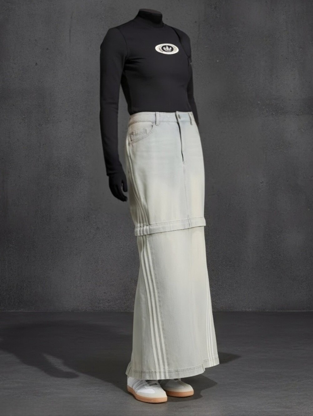 Adidas Originals Adilenium Season 3 Two-In-One Denim Skirt | Size 14 - Picture 9 of 13